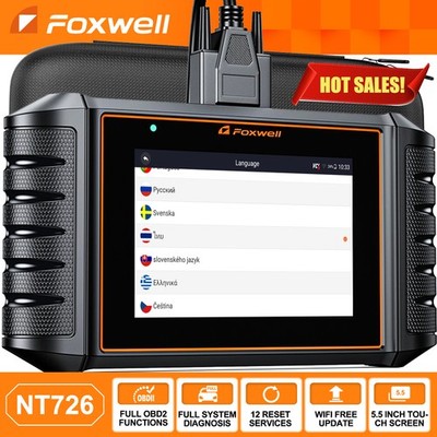 FOXWELL NT726 Car OBD2 Scanner 12 Reset Code Reader Full Systems Diagnostic Tool