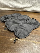 Set Of 4 Blindfolds Soft 2 Straps Black Perfect For Games Or Surprises