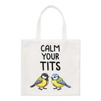 Calm Your Brust S Blau Regular Tragetasche Frech Lustig Witz Geburtstagsgeschenk
