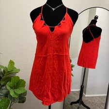 Forever-21 Women's Red and Orange Dress