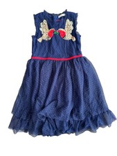 Mini Boden Dove Bird Christmas Tulle Sequin Party Dress Girl Size 7-8