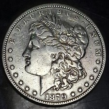🇺🇸 1879 Morgan Silver Dollar $1 – US Coin – Liberty Head – 26.4g – .900 Silver