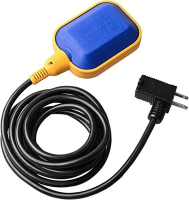 Sump Pump Universal Tethered Float Switch AC 15A 110~250V Piggyback Style Plug w