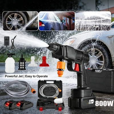 #ad #ad Portable Spray Gun Car Washer Wireless Cleaner Wash Machine High Pressure Water $37.99