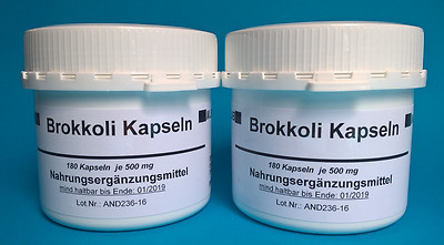Brokkoli Kapseln 2 Dosen=360Kapseln  Broccoli  Antioxidanz  Brokoli