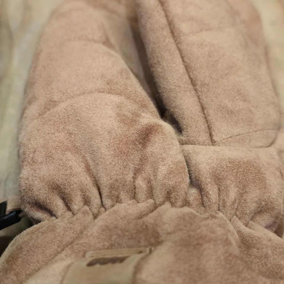 MITONES TASMAN UGG MUJER TALLA S/M CUERO GAMUZA FORRO DE PIEL SINTÉTICA ~ CASTAÑO Foto 4 de 4