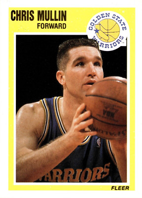 1989 Fleer Chris Mullin #55 Golden State Warriors HOF - Free Shipping