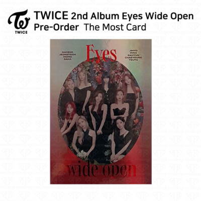 TWICE 2nd Album Eyes Wide Open Pre-Order Official Photocard The