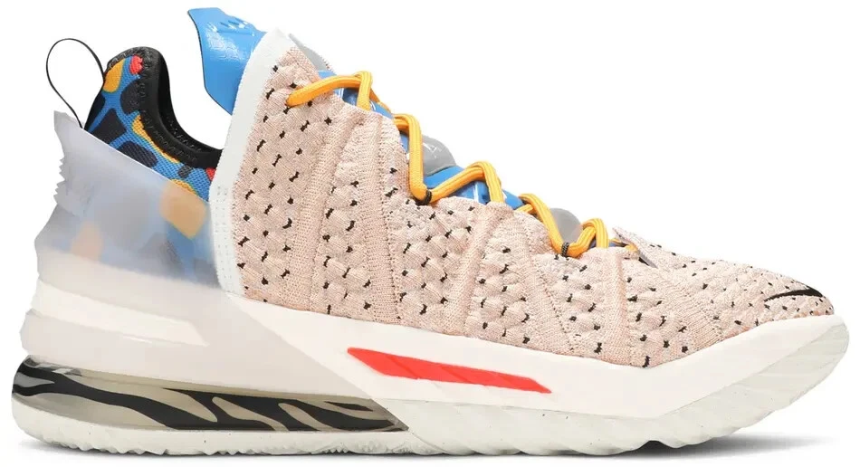 Nike LeBron 18 Majestic Ferocity Lion Tan CW3156-900 Size 14 Nike LeBron 18 Majestic Ferocity (Animal Print)- Review and  main image 3