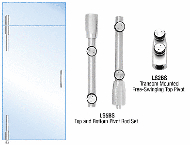 CRL LS24BS Stainless Laguna Pivot Door - Picture 3 of 3
