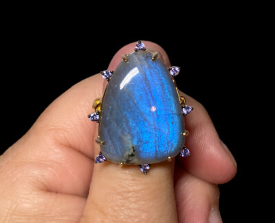 Rarities Carol Brodie Gold Vermeil Labradorite Tanzanite