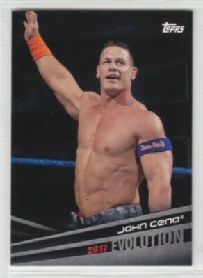 JOHN CENA   (2018 Topps WWE *EVOLUTION* INSERT CARD E-25)  2017