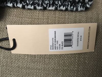 Rebecca Minkoff Marled Knit Pom Beanie Hat Hand Arm Warmer  display picture 2