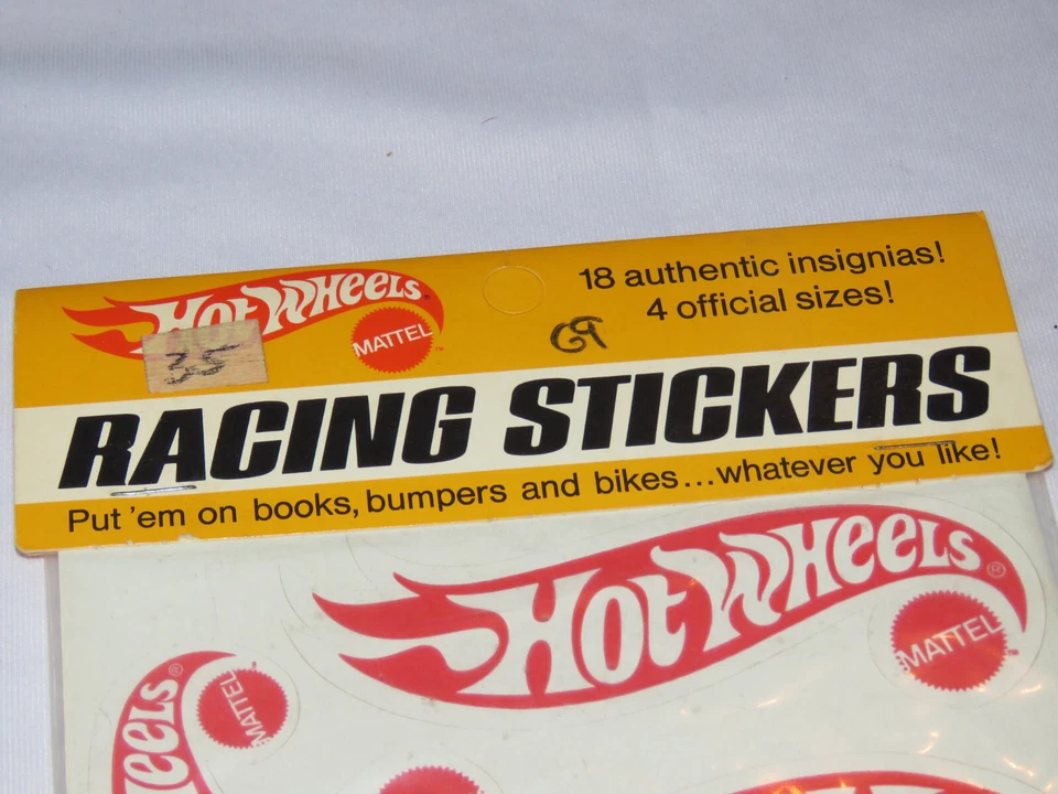 Vintage 1969 Mattel Hot Wheels Racing Stickers 18 Stickers 6297 Mint Made in USA - Image 2 of 4