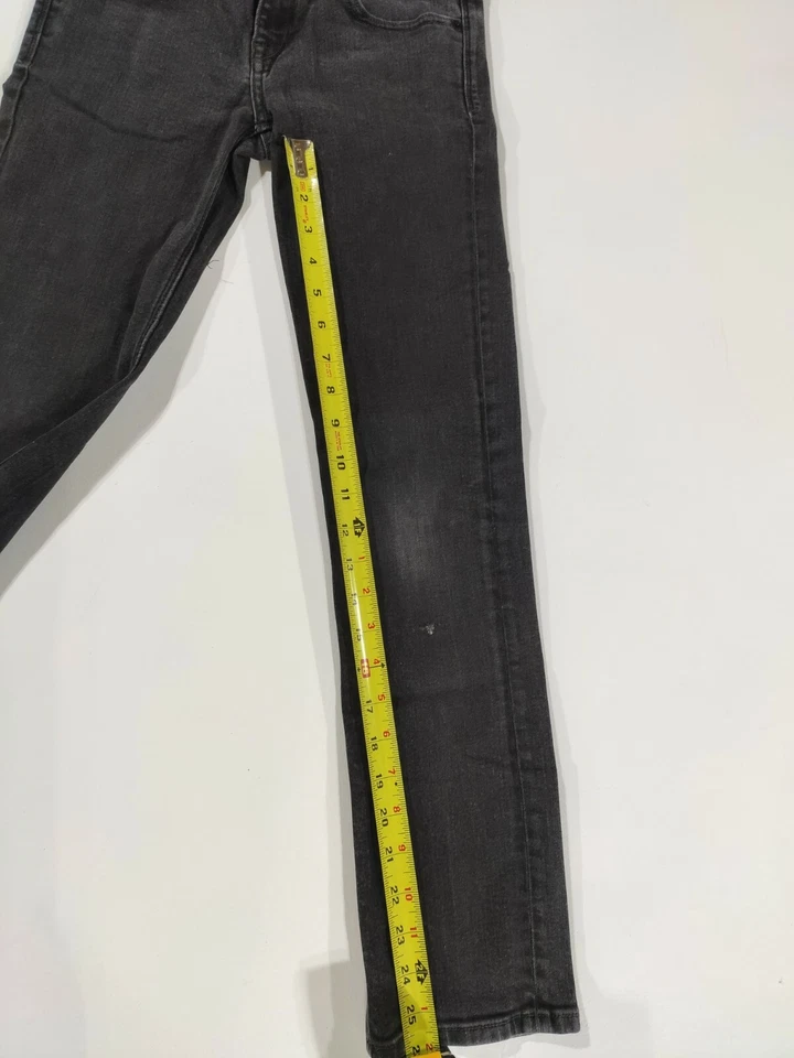 Mens 27/14 Volcom Vorta Slim Straight Black Denim Jeans Preowned - Image 4 of 4