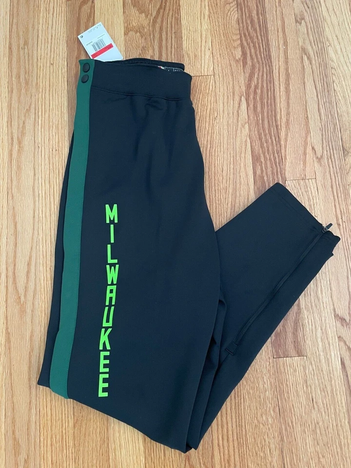 Pantalones de calentamiento de juego de baloncesto de la NBA Milwaukee Bucks Team Issue talla múltiple Foto 2 de 4