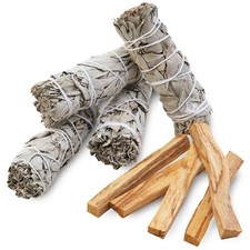 4 White Sage Smudge Sticks Bundles  5 Palo Santo Smudging Sticks  Smudge Kit