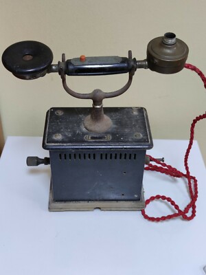 □１９１０年□４８０枚限定□１７.５cm◇ドイツ語◇ Copen◇ VINTAGE TELEPHONE 1910 PHONE GERMANY METAL WOOD KNOPF BEIM