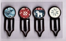 Graphic45 LET'S GET COZY 103 Antique Copper 4 Metal Clips HANDMADE