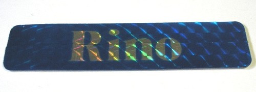 VECCHIO ADESIVO PRISMATICO ORIGINALE / Old Sticker NOME RINO (9 x 2 cm) - 第 1/1 張圖片