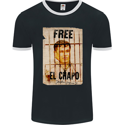 Free El Chapo Cocaine Cartel Herren Ringer T-Shirt FotL