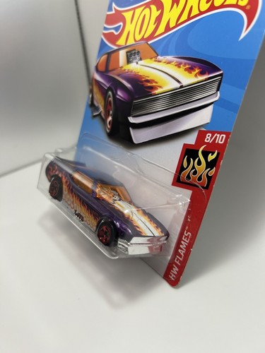 Hot Wheels HW Flames ‘71 Mustang Funny Car 8/10 Purple 57/250 2018 - Picture 3 of 6