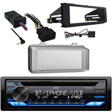 JVC Single Din USB/AUX Bluetooth Car Audio Receiver, Harley Davidson Install kit