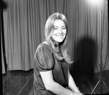 Vintage Negative B&W Med Format 1970's Yearbook Photo Woman Teacher Blonde #208