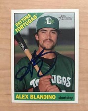 ALEX BLANDINO DAYTONA TORTUGAS SIGNED AUTOGRAPHED 2015 TOPPS CARD #93 W/COA