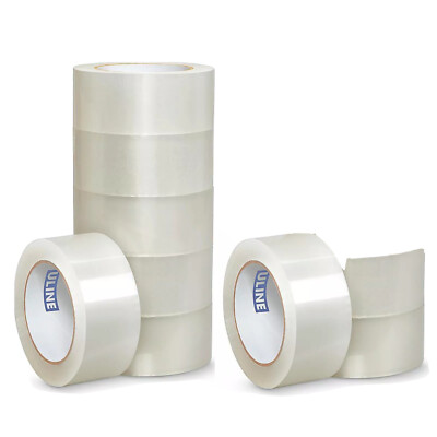 (9) ULINE S-423 2'' x 110yds 2mil PACKING / SHIPPING TAPE ROLLS NINE TOTAL