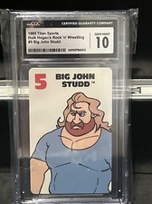 1985 Titan Sports Hulk Hogan's Rock 'n' Wrestling Big John Studd #5  RC CGC 10
