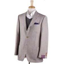 NWT 3195 SARTORIA PARTENOPEA Houndtooth Tweed Wool Sport Coat 42 R Eu 52 