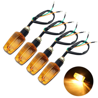 Citomerx Halogen Blinker Schwarz - Getönte Kurzblinker Für Motorrad & Quad