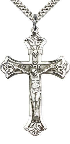 925 Sterling Silver Catholic Crucifix 