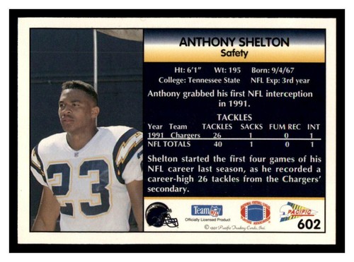 1992 Pacific NFL Football Pick Your Card With Stars &Rookies (501-660) - Picture 205 of 321