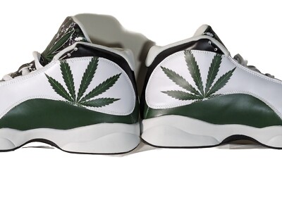 Buds Leaf Sneakers Men US 11 UE 44 lace Up High Top Leather New Rubber Soles 