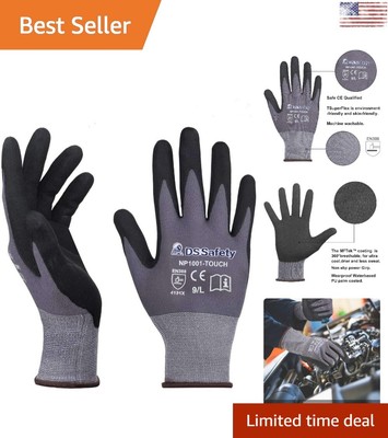 Safety Gloves - Stretch Fit, Power Grip, Smart Touch - Micro Foam - 3Pairs &
