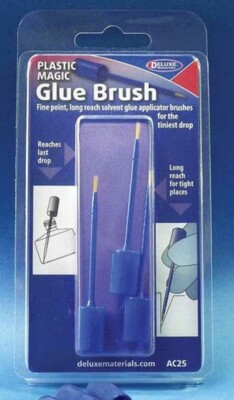 Deluxe Materials Ltd ~ Plastic Magic Solvent Brush 3-Pack ~ AC25