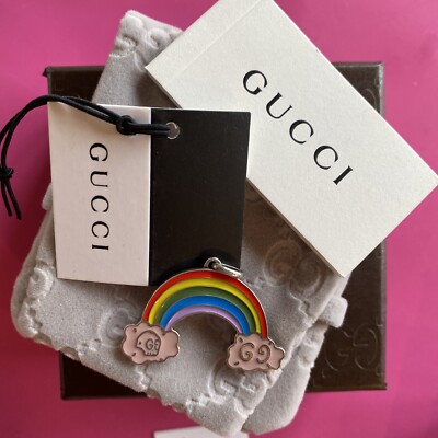 Authentic Gucci Ghost Rainbow Pendant New In Box