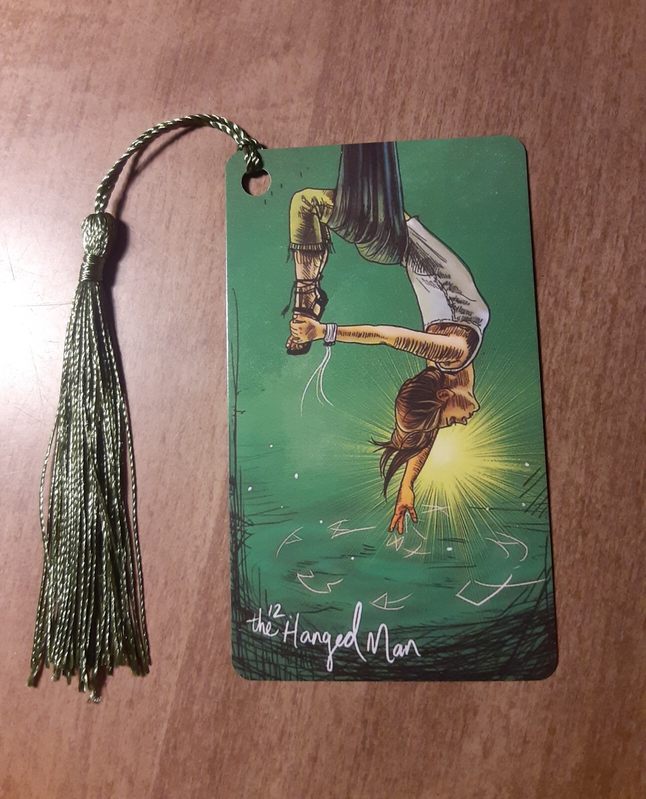 Hanged Man-Light Seer Tarot Bookmark Oracle Card Art Deck Gift