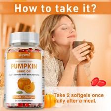 Pumpkin Seed Oil-Saw Palmetto-Hair Growth,Cold Pressed Supports Prostate Health