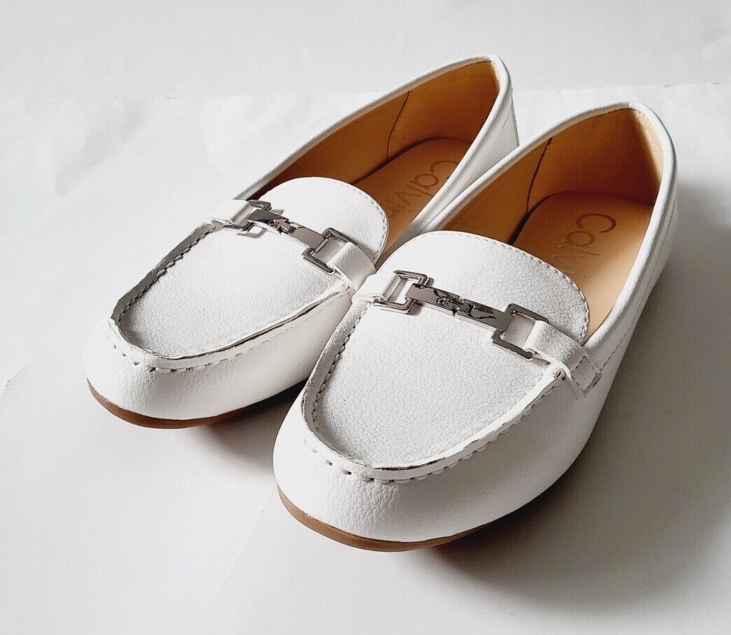 Ladies Loafers Calvin Klein Loafers White CALVIN KLEIN Womens