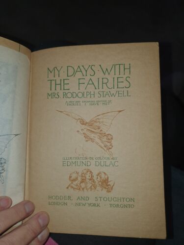 1920 MY DAYS WITH THE FAIRIES BY STAWELL 8 TIPPED-IN COLOUR PLATES BY DULAC * - Picture 5 of 14