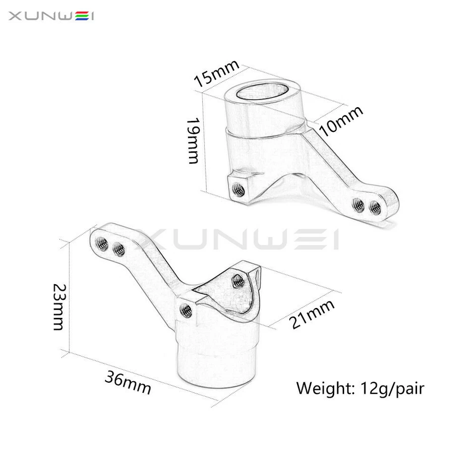 #101208 #101209 Steering Front/Rear Hub Carrier Knuckle for HPI WR8 Bullet 3.0 - Image 4 of 4