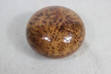 Handmade Wooden Round Jewelry Box Made Of Thuya Burl, Moroccan Wood Box