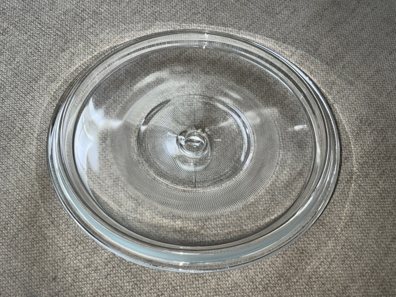 Casserole Lid 9.5” Diameter Made In Mexico Clear Glass Lid See Pics