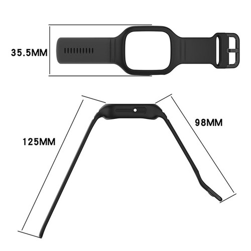 One-piece Armor Watch Strap Watch Accessories for Honor Watch4 (TMA-L19) - Picture 3 of 25