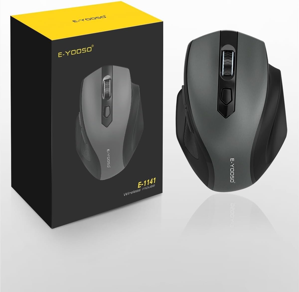 Wireless Mouse, 2.4G 6 Button Large Ergonomic Optical Mouse for