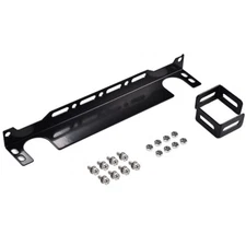 Universal Aluminum Mounting Bracket Engine Oil Cooler Radiator Adapter Kit Black