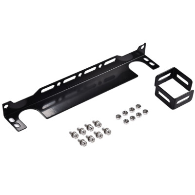 Universal Aluminum Engine Oil Cooler Mounting Bracket Kit Black